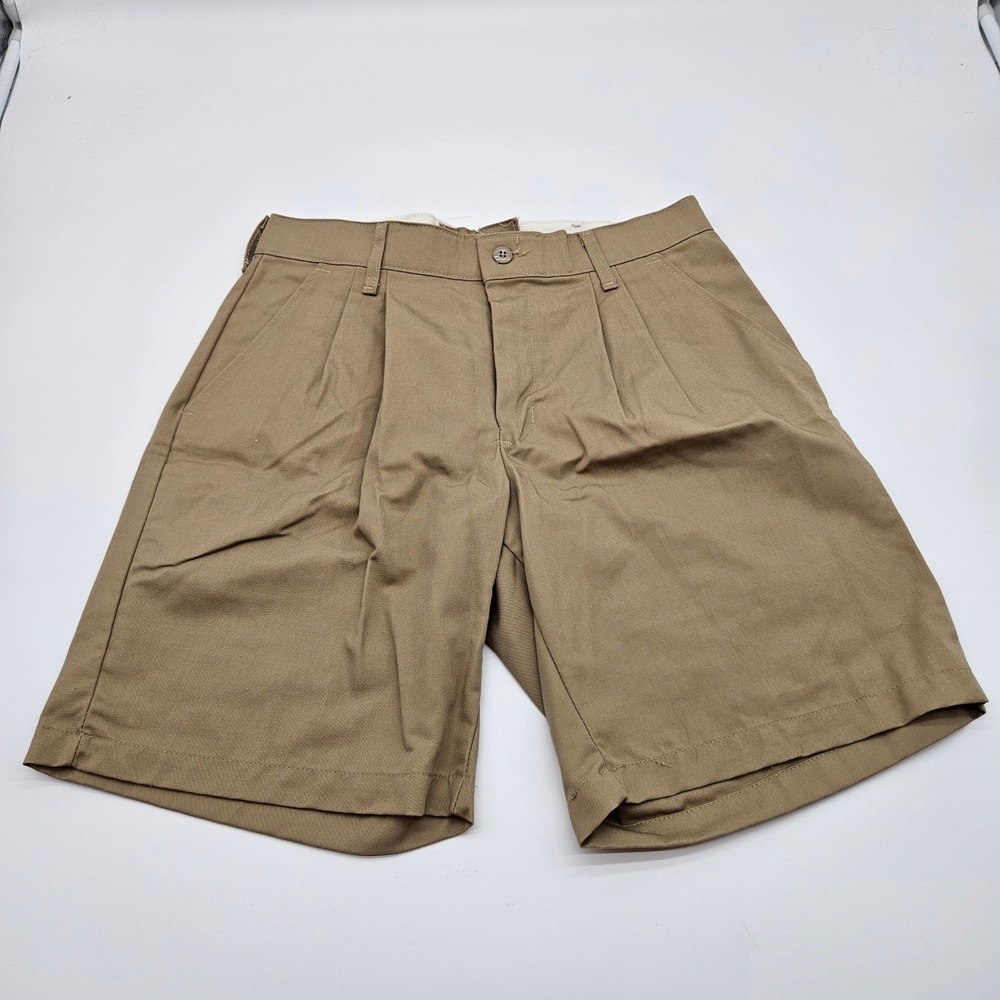 Red Kap Work Shorts Khaki‎ Pleated Casual Size 32 PT34KHO